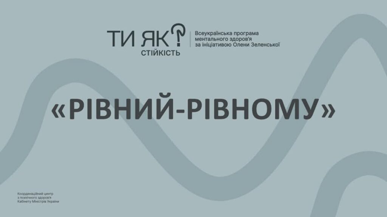 Програма підготовки консультантів за принципом «Рівний – Рівному»