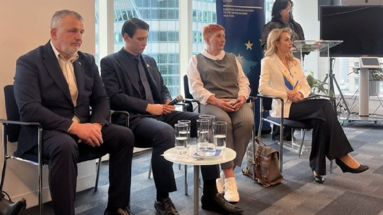 Журналістка з Мелітополя Світлана Залізецька та сестра полоненої журналістки вимагають звільнення зниклих в російських тюрмах на сесії ООН